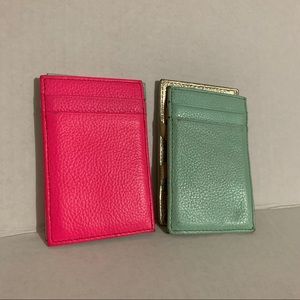 Set of 2 J. Crew Leather Magic Wallets